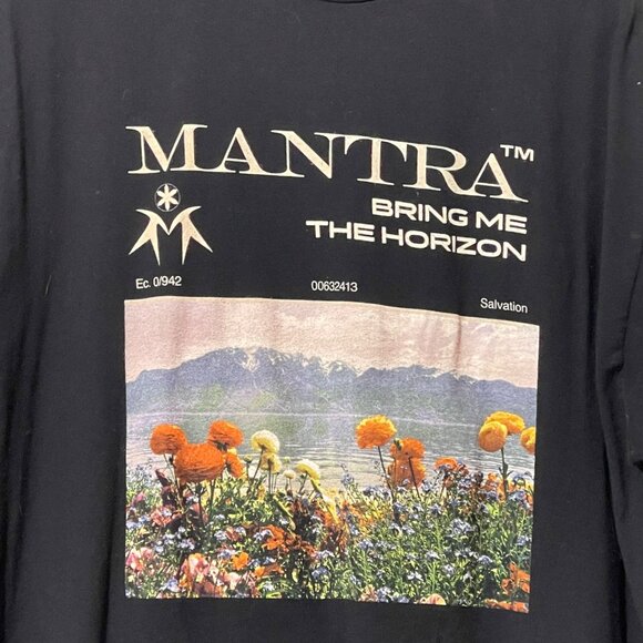 Bring Me The Horizon Mantra Graphic Tee XXL Black 100% Ringspun Cotton Tultex - Picture 2 of 7